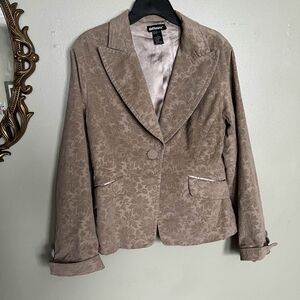 Floral Embossed Y2k Blazer